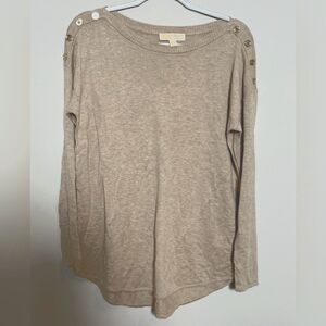 (M)🌟Michael Kors🌟 High/Low Rounded Hem Sweater  Ptp21.5"×L24.5"